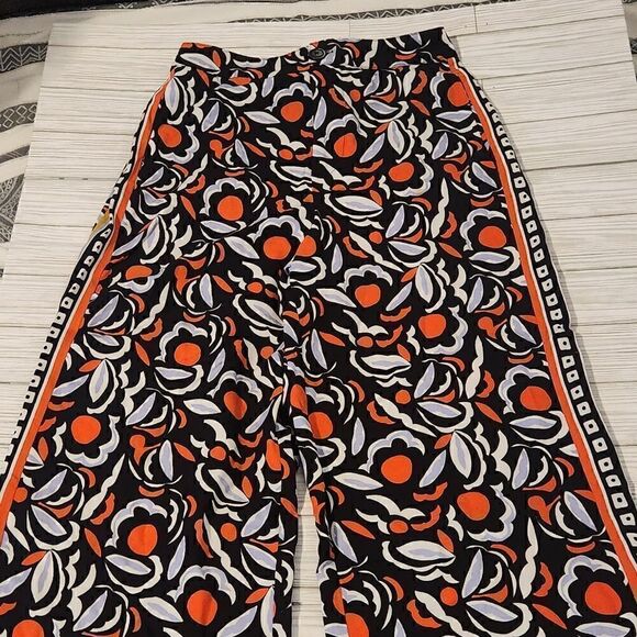 Anthropologie Breezy Straight Red Motif Pants Size 6 - Picture 15 of 16